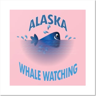 Alaska Whale Watching humpback beluga orca killer whales Posters and Art